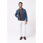 Don The Fuller Blue Cotton Men Jacket